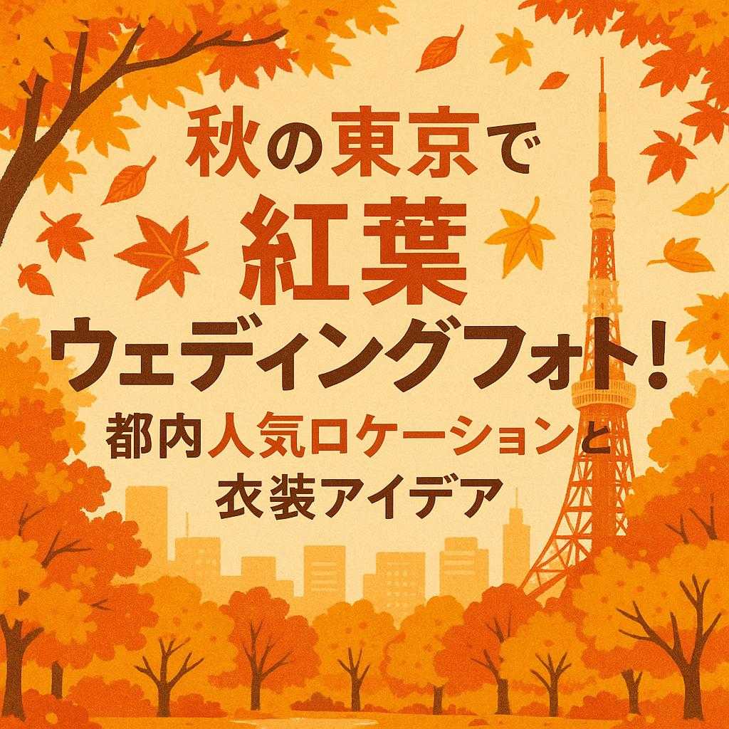 「秋の東京で紅葉ウェディングフォト！都内人気ロケーションと衣装アイデア」