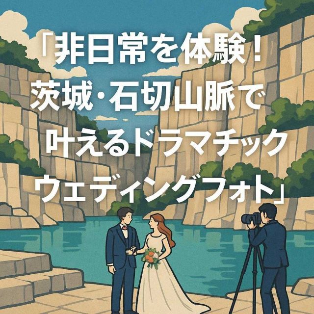 「非日常を体験！茨城・石切山脈で叶えるドラマチックなウェディングフォト」