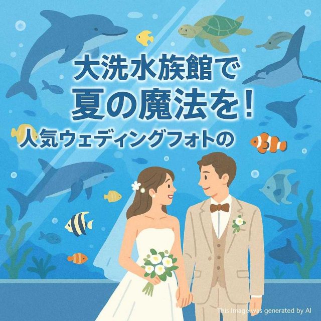 大洗水族館で夏の魔法を！人気ウェディングフォトの撮影アイデア
