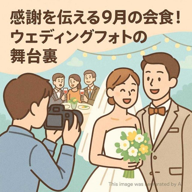 感謝を伝える9月の会食! ウェディングフォトの舞台裏