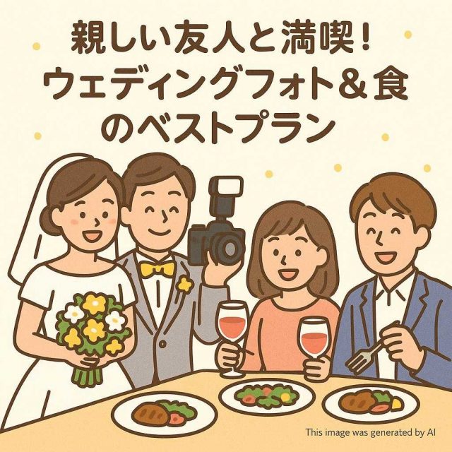 親しい友人と満喫！ウェディングフォト&会食のベストプラン