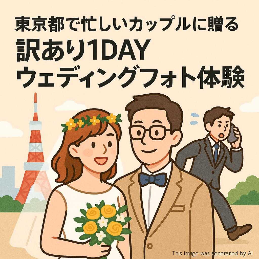 東京都で忙しいカップルに贈る訳あり1DAYウェディングフォト体験