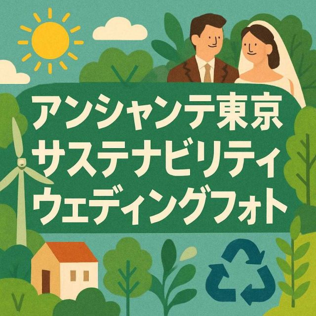 アンシャンテ東京 サステナビリティ ウェディングフォト