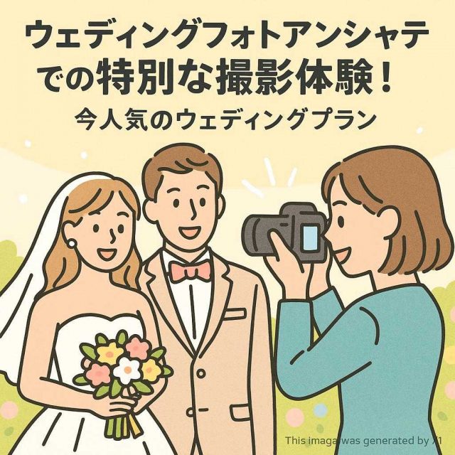 ウェディングフォトアンシャンテでの特別な撮影体験！今人気のウェディングプラン
