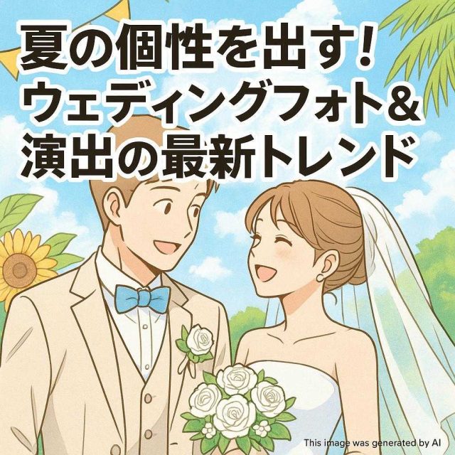 夏の個性を出す！ウェディングフォト＆演出の最新トレンド