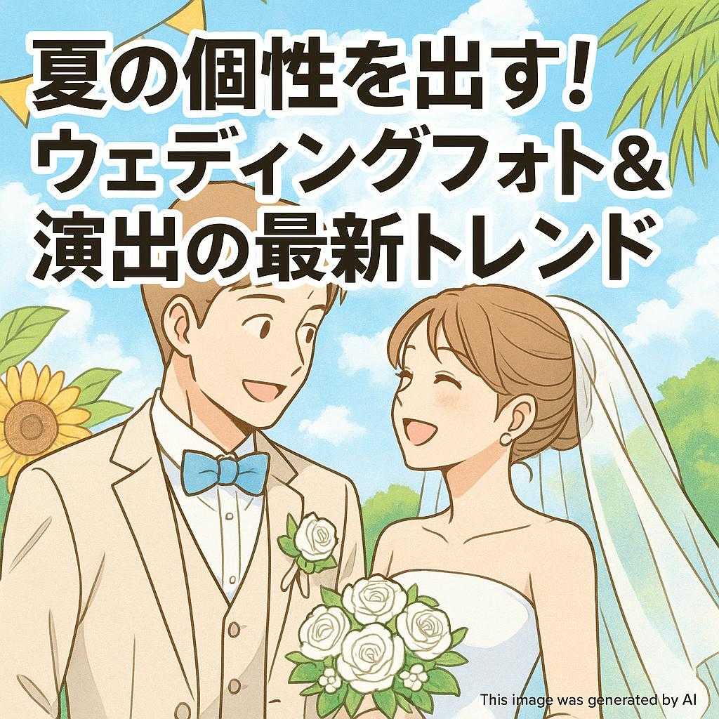 夏の個性を出す！ウェディングフォト＆演出の最新トレンド