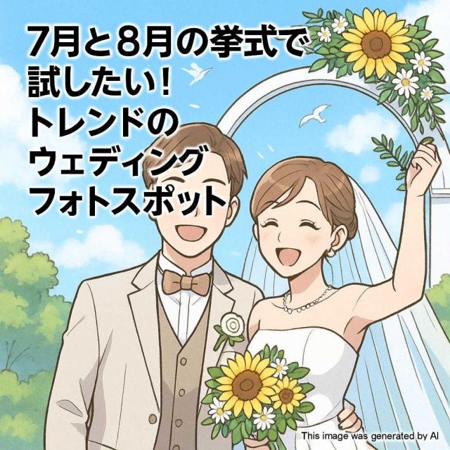 7月と8月の挙式で試したい！トレンドのウェディングフォトスポット
