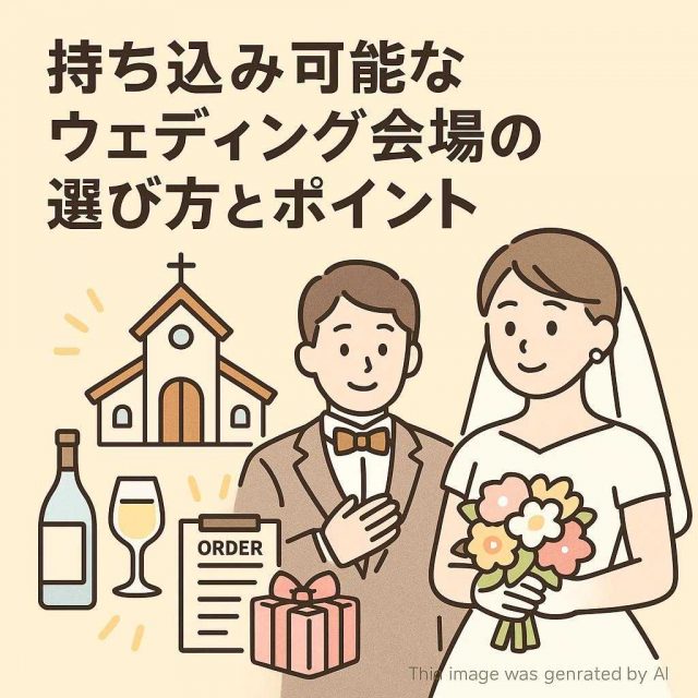 持ち込み可能なウェディング会場の選び方とポイント