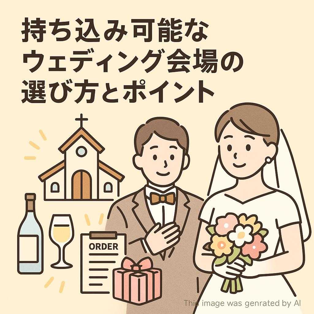 持ち込み可能なウェディング会場の選び方とポイント