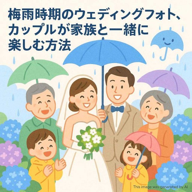 梅雨時期のウェディングフォト、カップルが家族と一緒に楽しむ方法