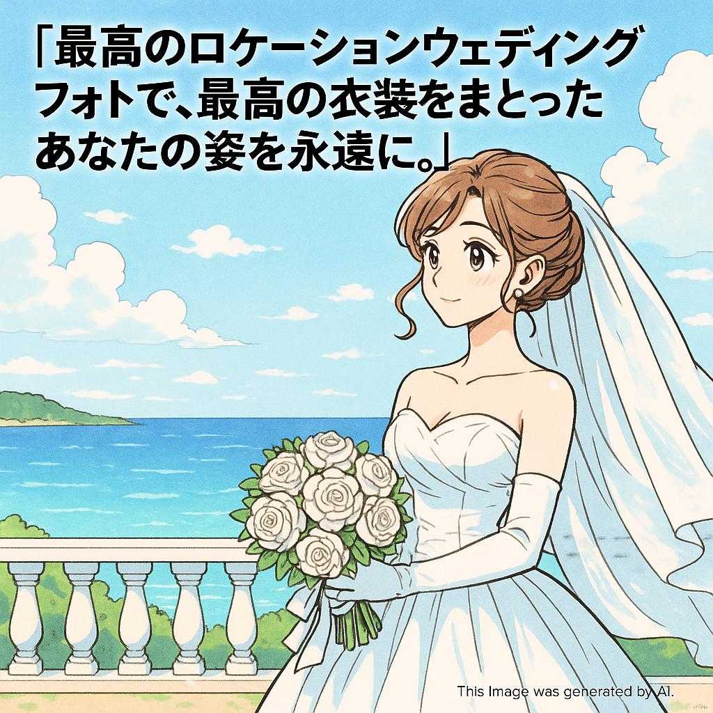 「最高のロケーションウェディングフォトで、最高の衣装をまとったあなたの姿を永遠に。」