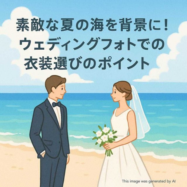 素敵な夏の海を背景に！ウェディングフォトでの衣裳選びのポイント