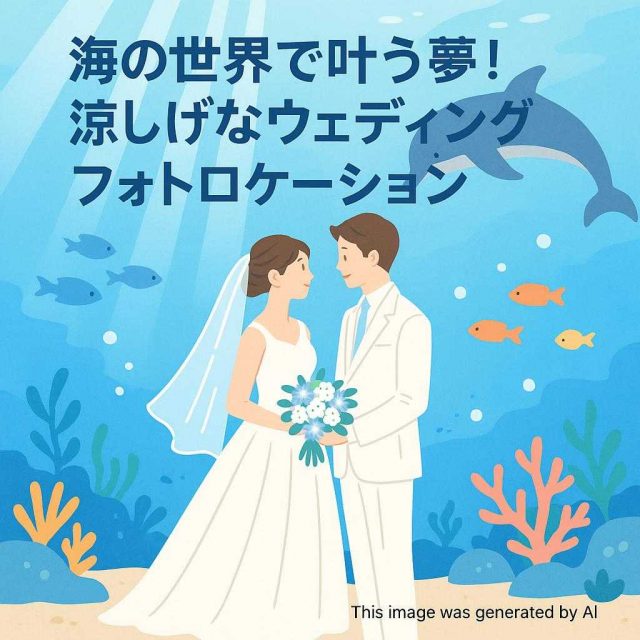 海の世界で叶う夢！涼しげなウェディングフォトロケーション