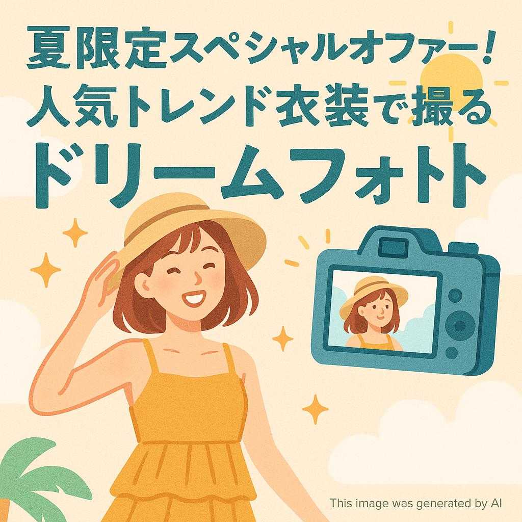 夏限定スペシャルオファー！人気トレンド衣装で撮るドリームフォト