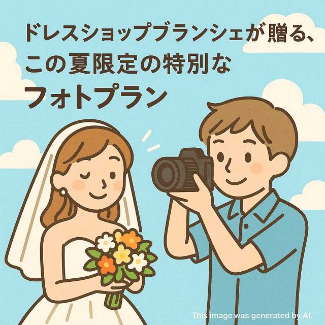 ドレスショップブランシェが贈る、この夏限定の特別なフォトプラン