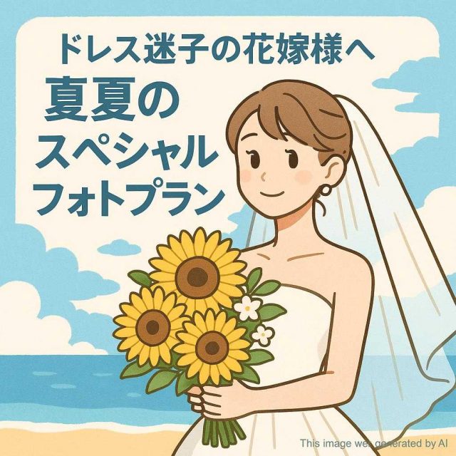 【ドレス迷子の花嫁様へ】真夏のスペシャルフォトプラン