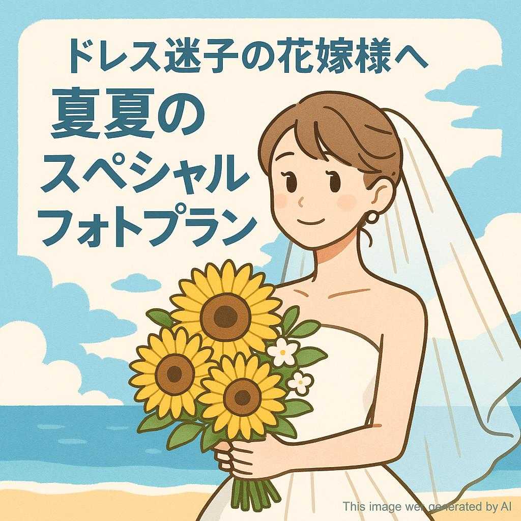 【ドレス迷子の花嫁様へ】真夏のスペシャルフォトプラン