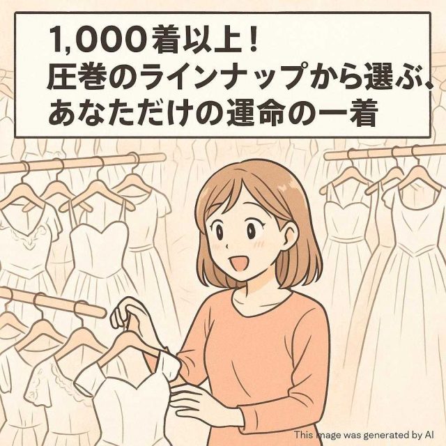 【1,000着以上！】圧巻のラインナップから選ぶ、あなただけの運命の一着