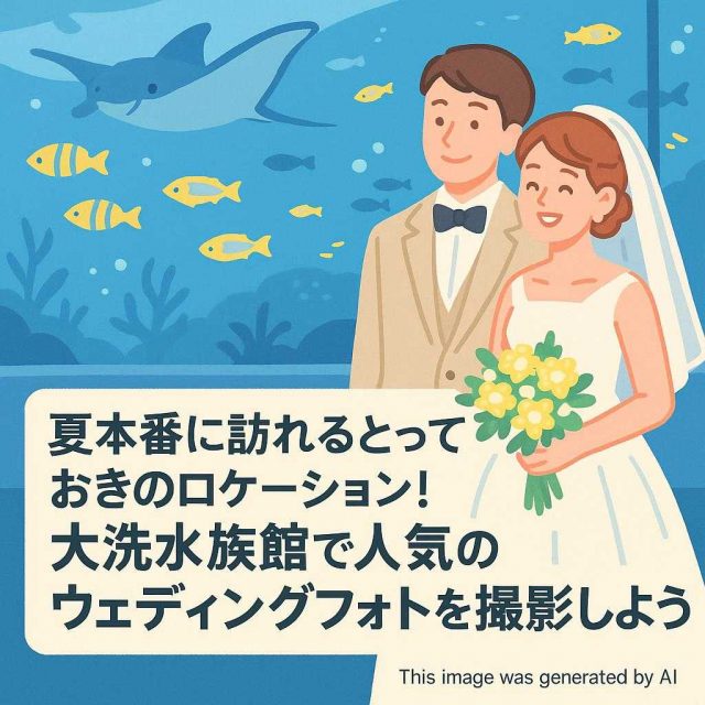 夏本番に訪れるとっておきのロケーション！大洗水族館で人気のウェディングフォトを撮影しよう
