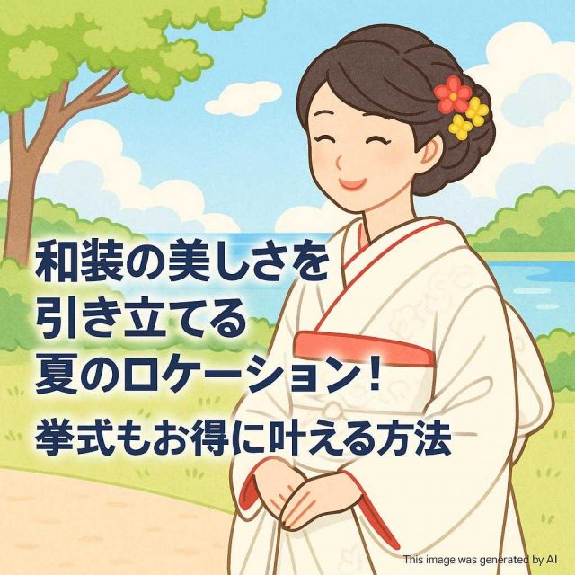 和装の美しさを引き立てる夏のロケーション！挙式もお得に叶える方法