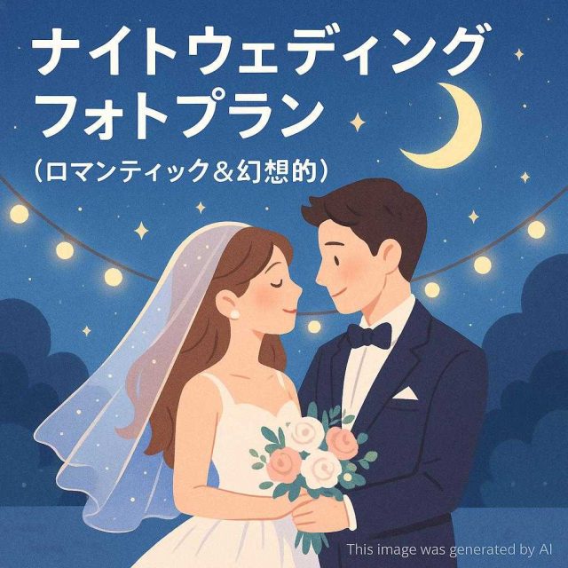 ナイトウェディングフォトプラン (ロマンティック＆幻想的)