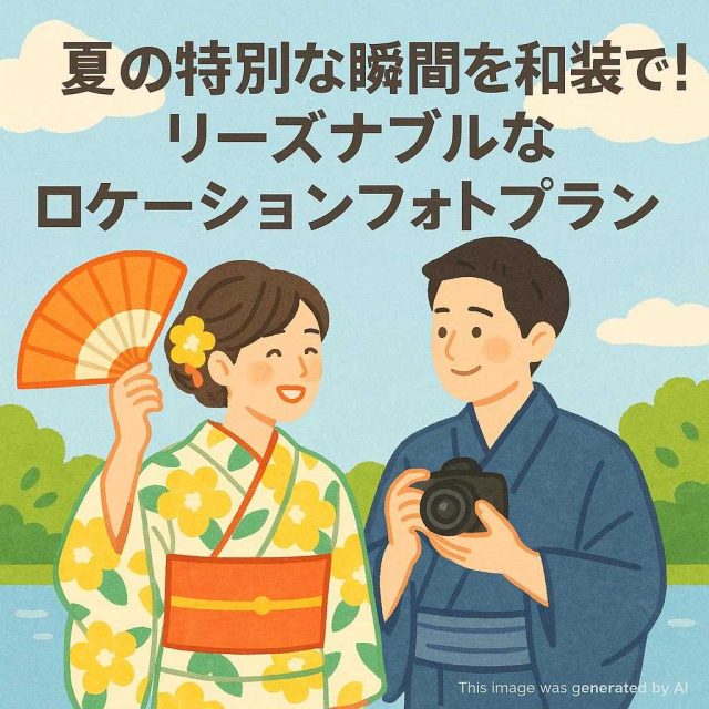 夏の特別な瞬間を和装で！リーズナブルなロケーションフォトプラン