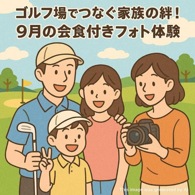 ゴルフ場でつなぐ家族の絆！９月の会食付きフォト体験