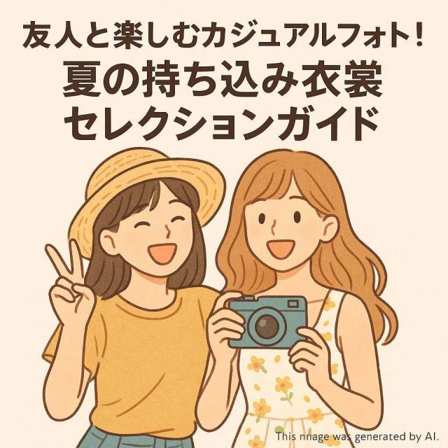 友人と楽しむカジュアルフォト！夏の持ち込み衣裳セレクションガイド