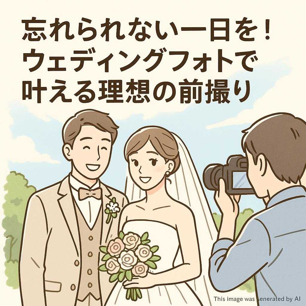 忘れられない一日を！ウェディングフォトで叶える理想の前撮り