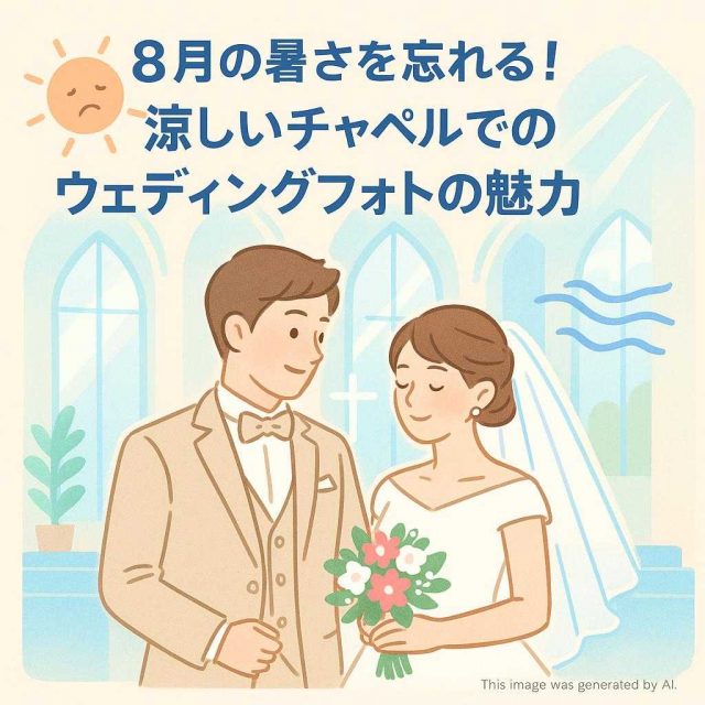 8月の暑さを忘れる！涼しいチャペルでのウェディングフォトの魅力