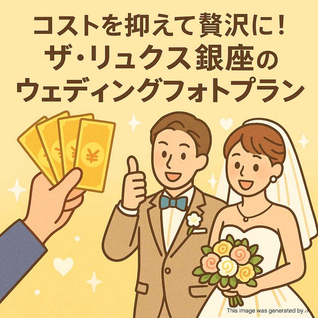 コストを抑えて贅沢に！ザ・リュクス銀座のウェディングフォトプラン