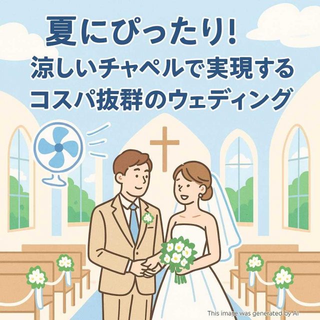 夏にぴったり！涼しいチャペルで実現するコスパ抜群のウェディング