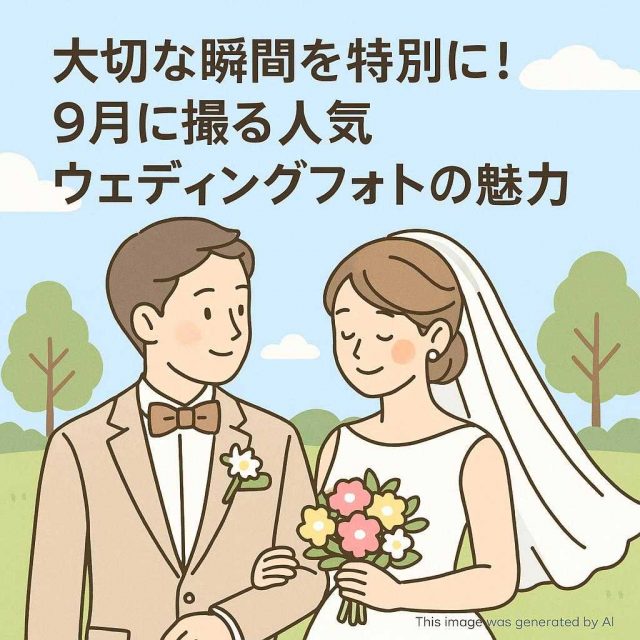 大切な瞬間を特別に！9月に撮る人気ウェディングフォトの魅力