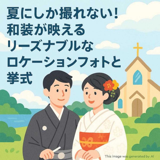 夏にしか撮れない！和装が映えるリーズナブルなロケーションフォトと挙式