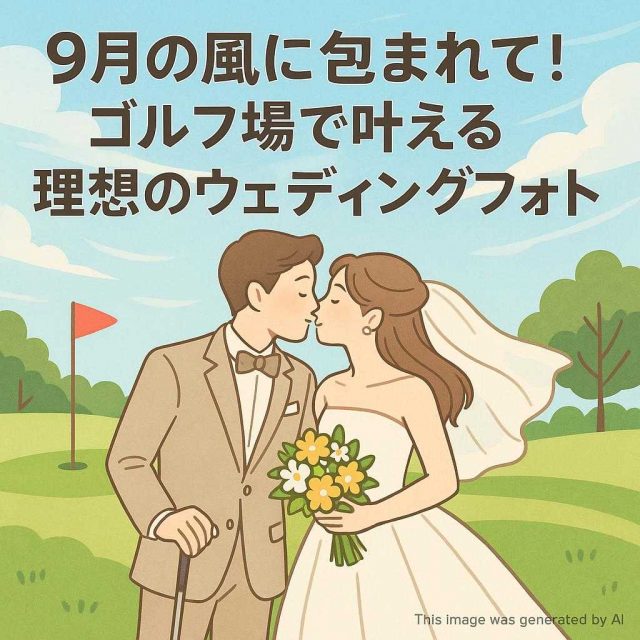 ９月の風に包まれて！ゴルフ場で叶える理想のウェディングフォト