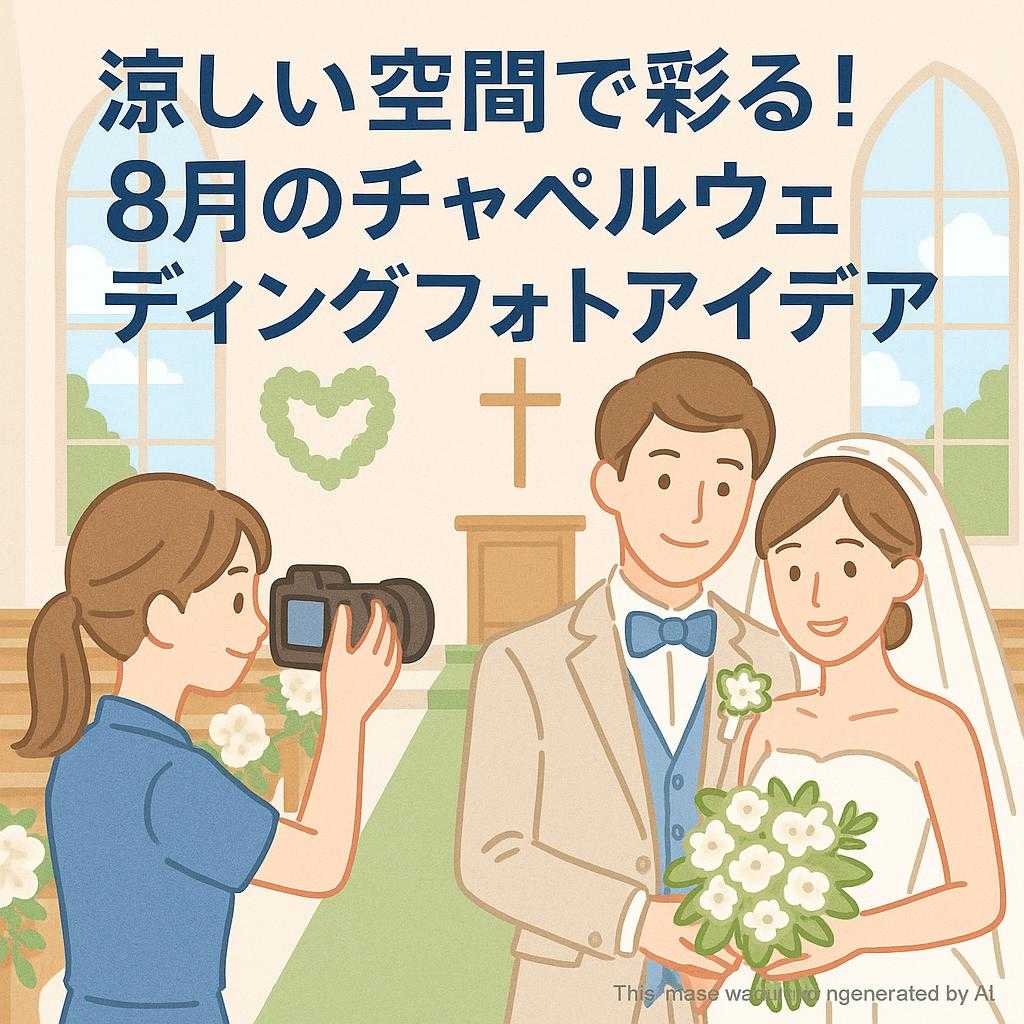 涼しい空間で彩る！8月のチャペルウェディングフォトアイデア