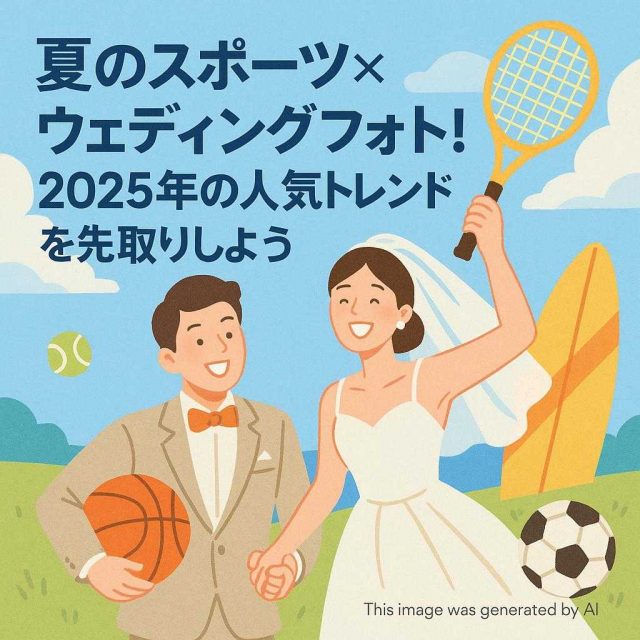夏のスポーツ×ウェディングフォト！2025年の人気トレンドを先取りしよう