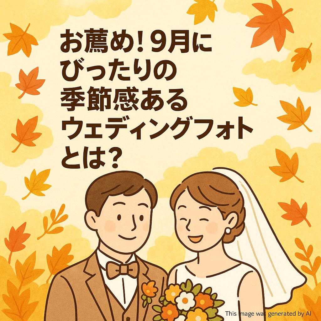 お薦め！9月にぴったりの季節感あるウェディングフォトとは？
