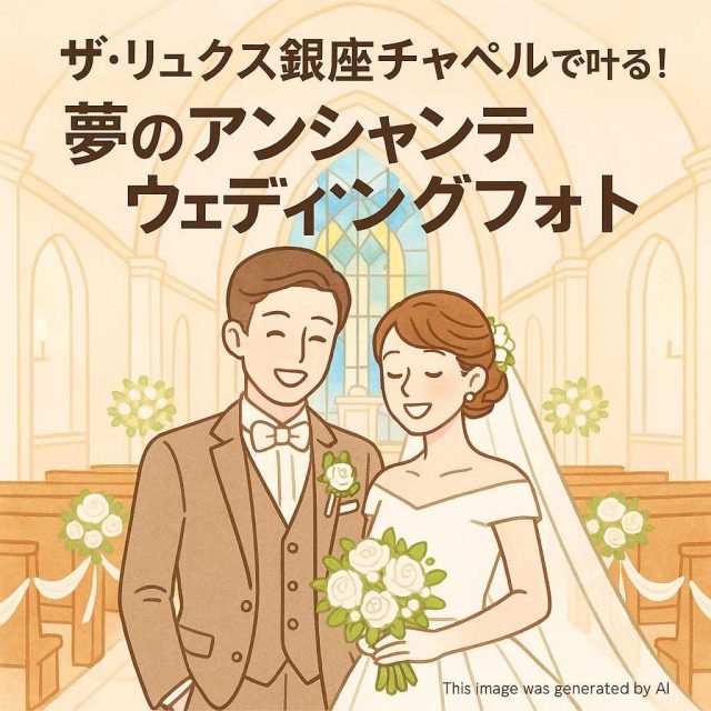 ザ・リュクス銀座チャペルで叶える！夢のアンシャンテウェディングフォト