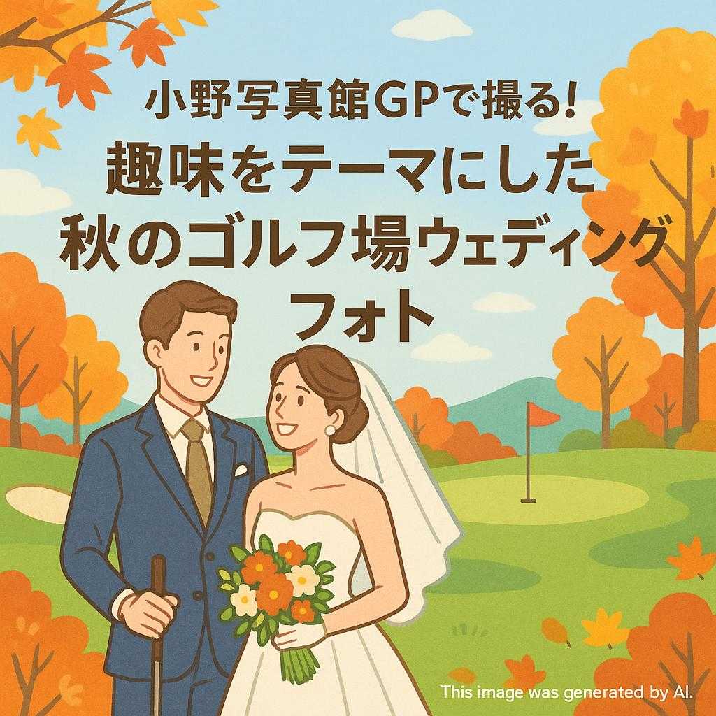 小野写真館GPで撮る！趣味をテーマにした秋のゴルフ場ウェディングフォト