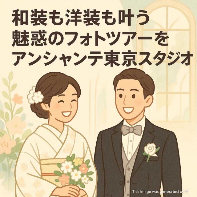 和装も洋装も叶う魅惑のフォトツアーをアンシャンテ東京スタジオで