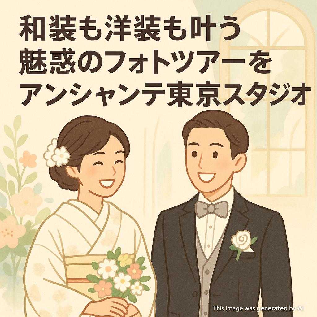 和装も洋装も叶う魅惑のフォトツアーをアンシャンテ東京スタジオで