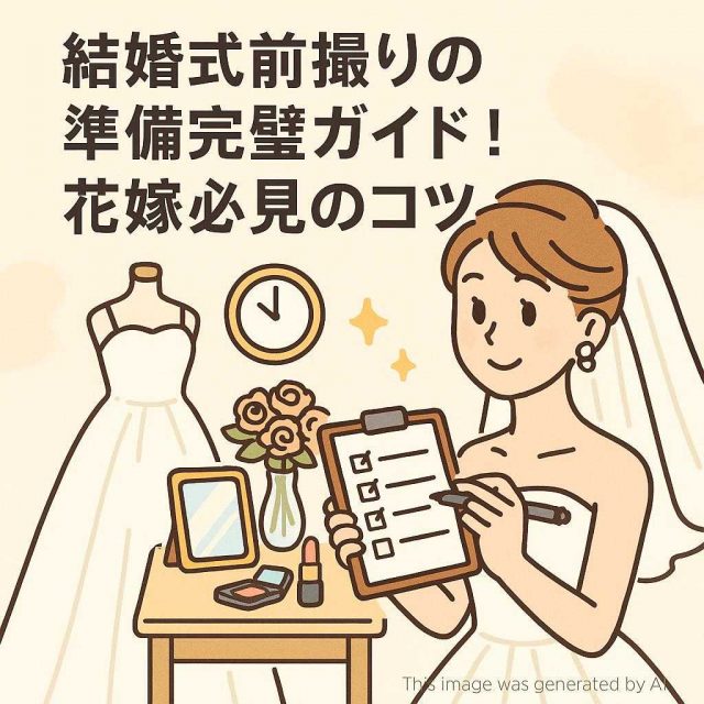 結婚式前撮りの準備完璧ガイド！花嫁必見のコツ