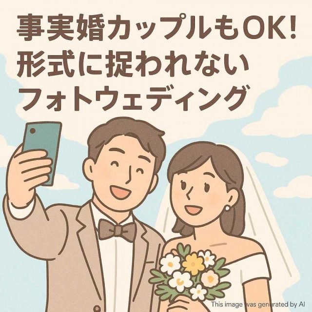 事実婚カップルもOK！形式に捉われないフォトウェディング