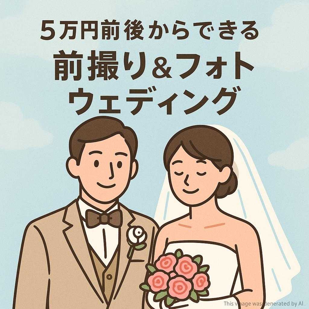 5万円前後からできる前撮り＆フォトウェディング
