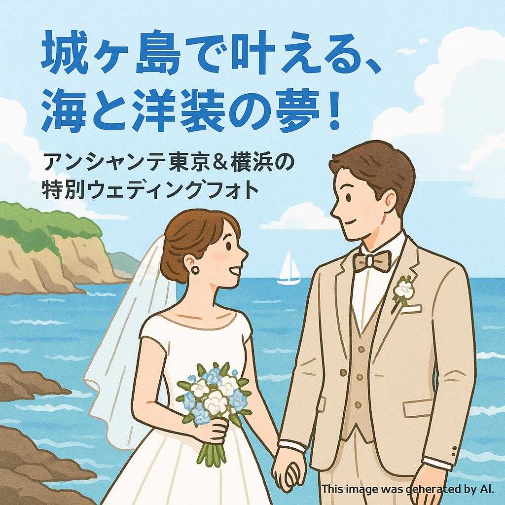 城ヶ島で叶える、海と洋装の夢！アンシャンテ東京＆横浜の特別ウェディングフォト