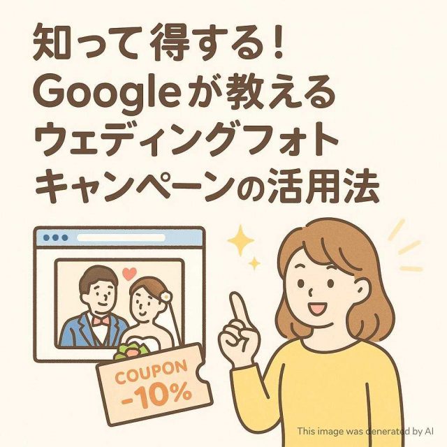 知って得する！Googleが教えるウェディングフォトキャンペーンの活用法