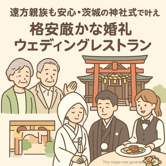 遠方親族も安心・茨城の神社式で叶える格安厳かな婚礼ウェディングレストラン