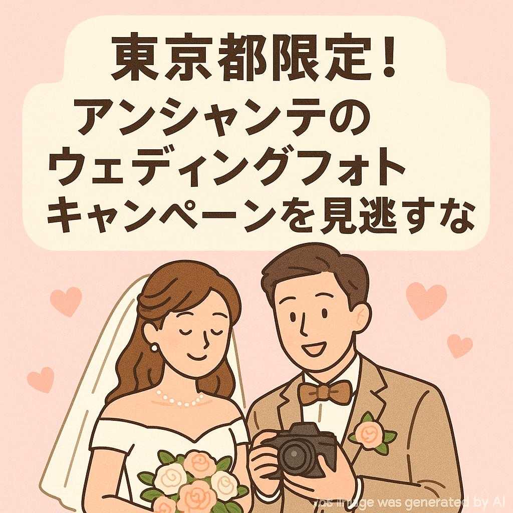 東京都限定！アンシャンテのウェディングフォトキャンペーンを見逃すな