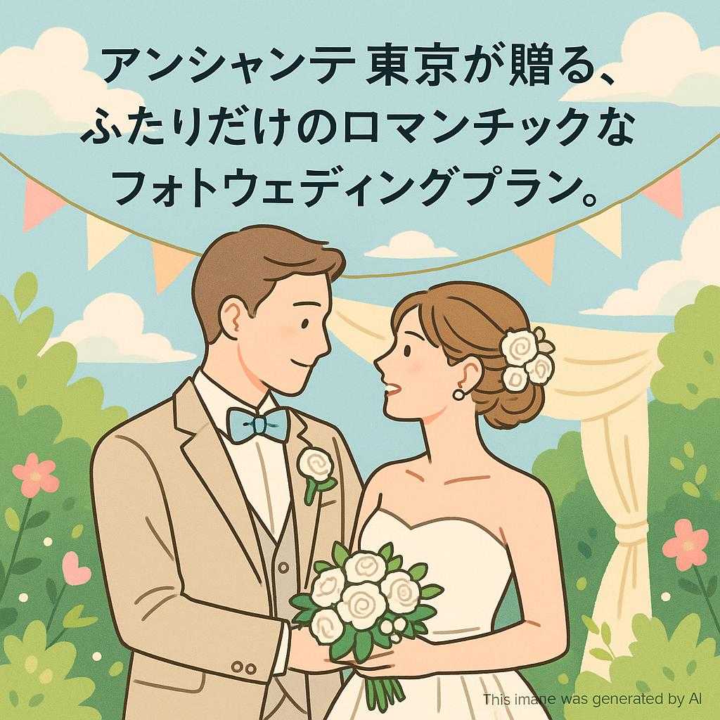 アンシャンテ東京が贈る、ふたりだけのロマンチックなフォトウェディングプラン。